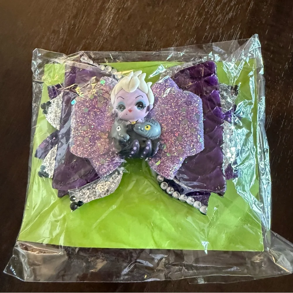 Purple Glitter Bow with‎ My Little Mermaid Ursula